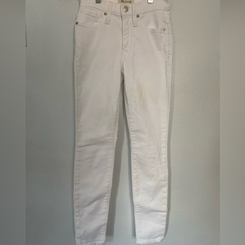 Madewell Jeans Womens 23 9in High Rise Skinny White Denim Minimalist Classic